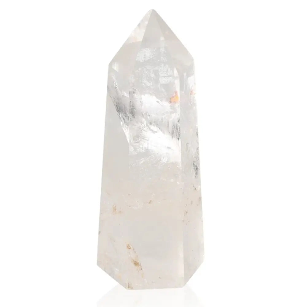 Exquisite Lemurian Quartz Point crystal from Sylvia Crystals, showcasing clarity and spiritual energy.