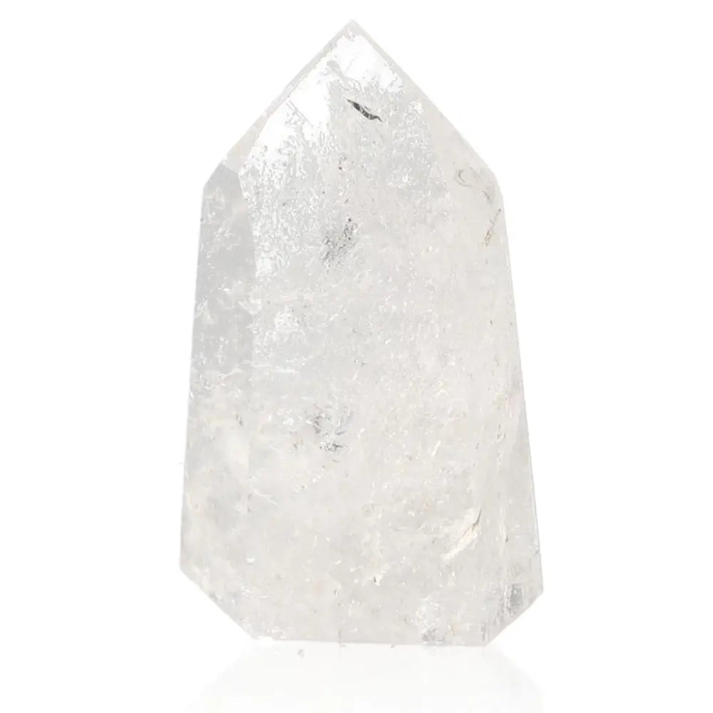 Lemurian Quartz Obelisk - Clear Crystal Quartz Point for Chakra Alignment and Well-being Enhancement