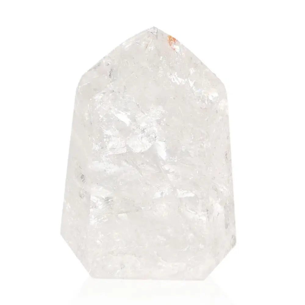 Lemurian Quartz Obelisk from Sylvia Crystals showcasing its clear, radiant texture and elegant formation.