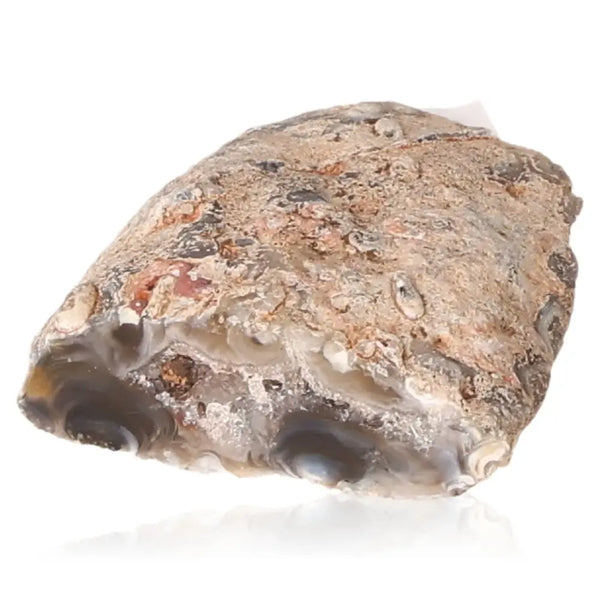 Mini Agate Geode showcasing its intricate textures and calming hues, ideal for energy harmonization and decorative elegance.