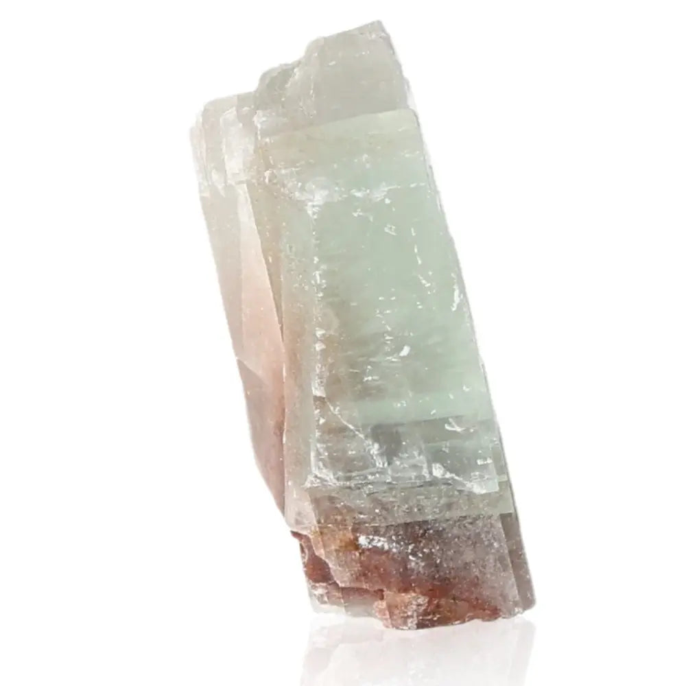 Green Calcite crystal for renewal and emotional healing, linked to heart chakra energy, promoting inner peace and personal growth.