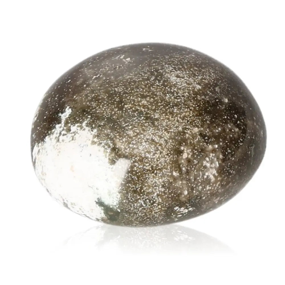 Tumbled Ocean Jasper stone, showcasing polished surface and deep ocean-inspired hues for tranquility and harmony.