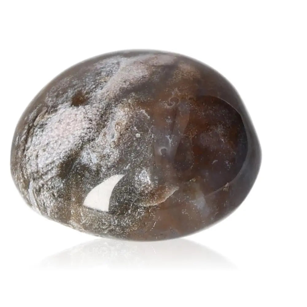 Tumbled Jasper stone for tranquility and positive energy, known to alleviate depression symptoms, promoting harmony and balance.