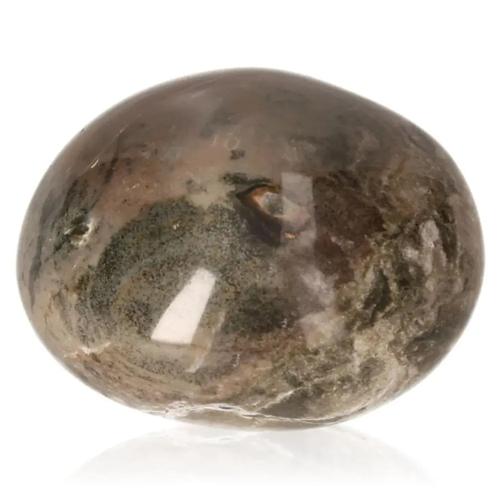 Tumbled Sardonyx gemstone, known for grounding and stabilizing energy, engages the Root and Sacral Chakras for strength and protection.