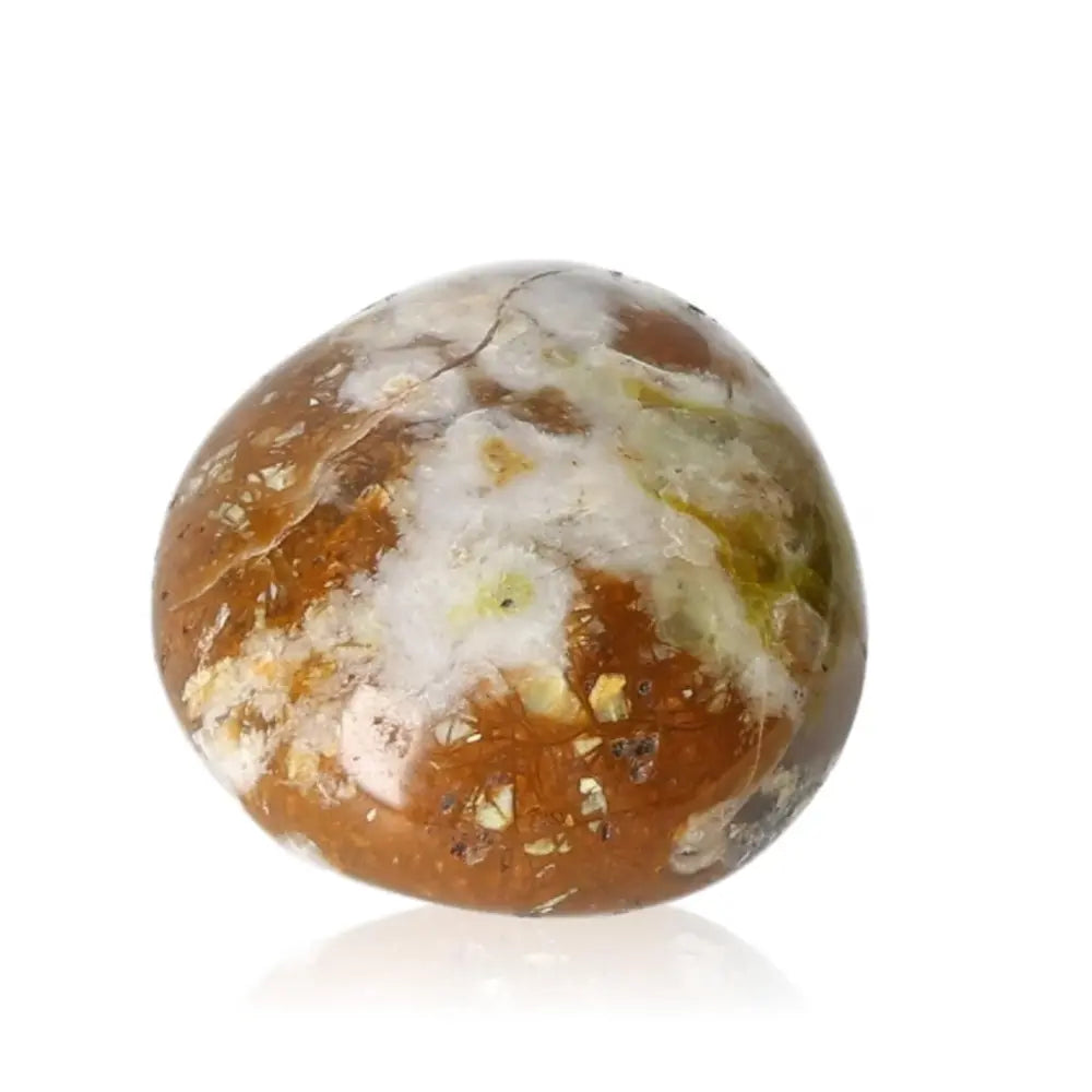 Tumbled Jasper gemstone for serenity and balance, featuring transformative energies and stress reduction qualities.