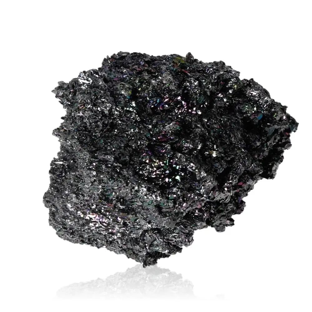 Shimmering Carborundite crystal displaying its protective qualities and enhancing mental clarity and resilience against negative energies.