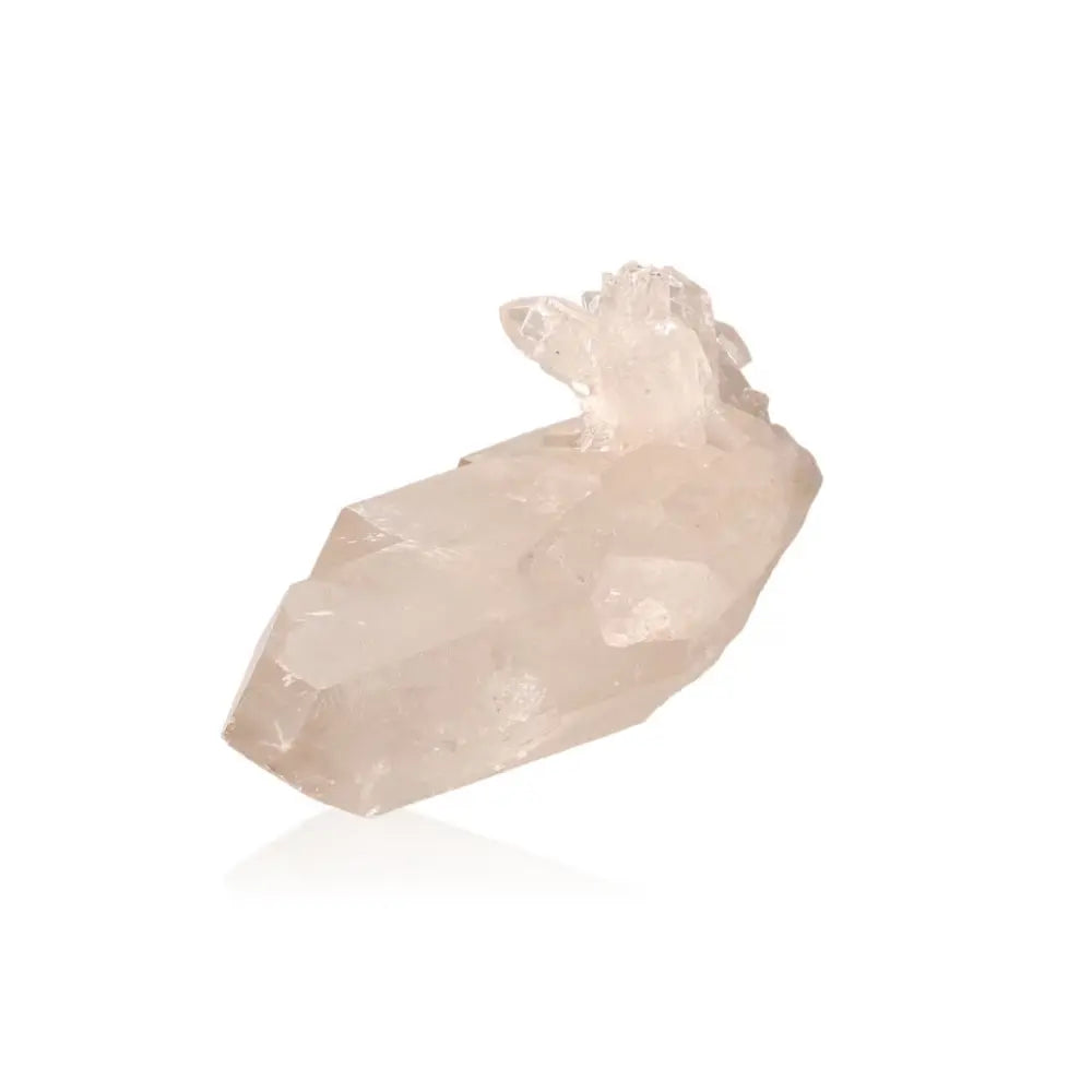 Natural rough crystal quartz cluster showcasing unique formations for balance and spiritual energy enhancement.
