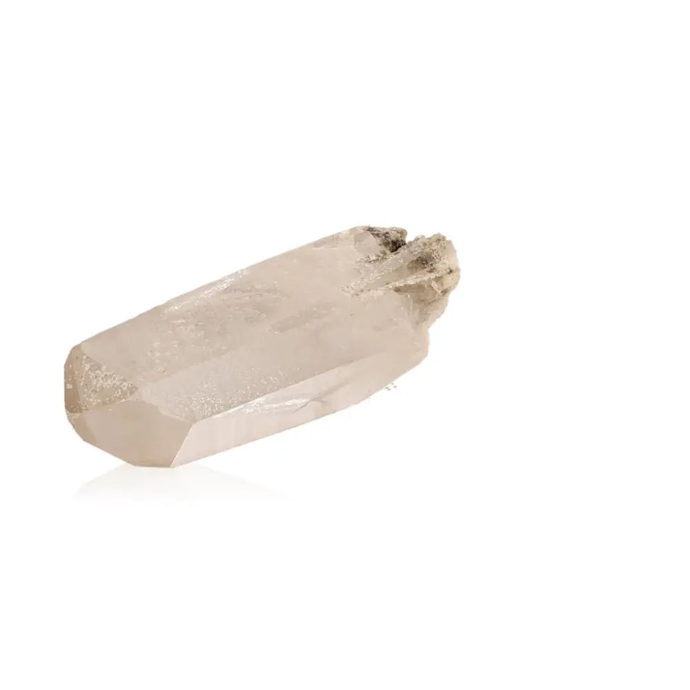 Rough crystal quartz cluster displaying unique raw elegance, highlighting powerful natural properties and striking beauty.