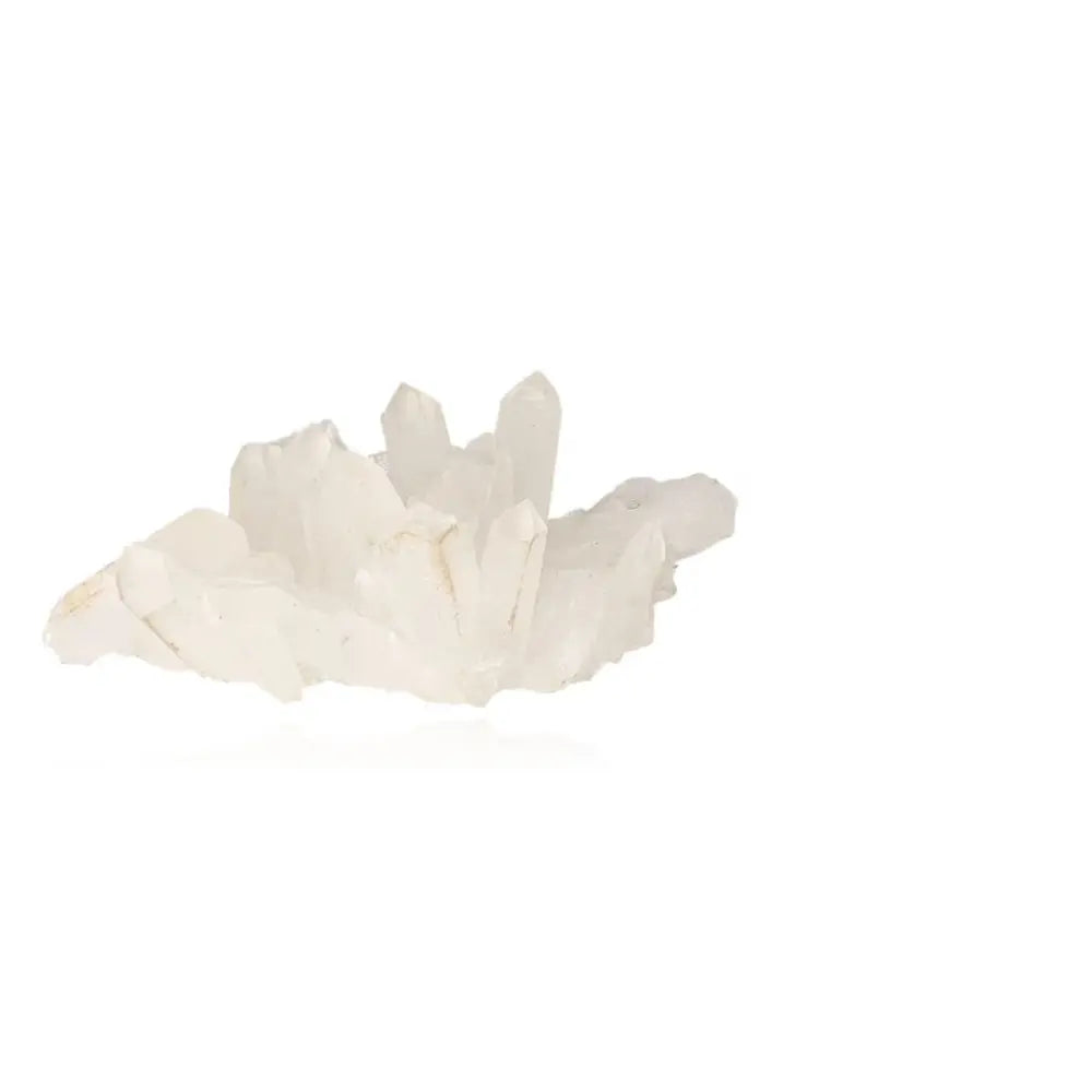 Natural clear quartz cluster showcasing its shimmering clarity, part of the mystical Quartz Collection for beauty and healing.