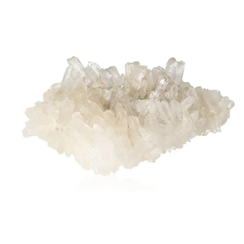 Crystalline cluster of Quartz gemstone with diverse colors and transformative properties, ideal for physical and spiritual harmony.