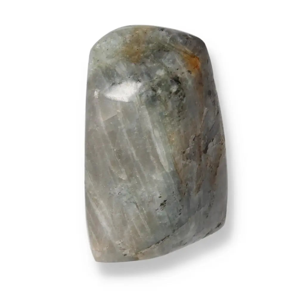 Labradorite Polished Cut Base by Sylvia Crystals showcasing enchanting beauty and transformative energy with natural color flashes.