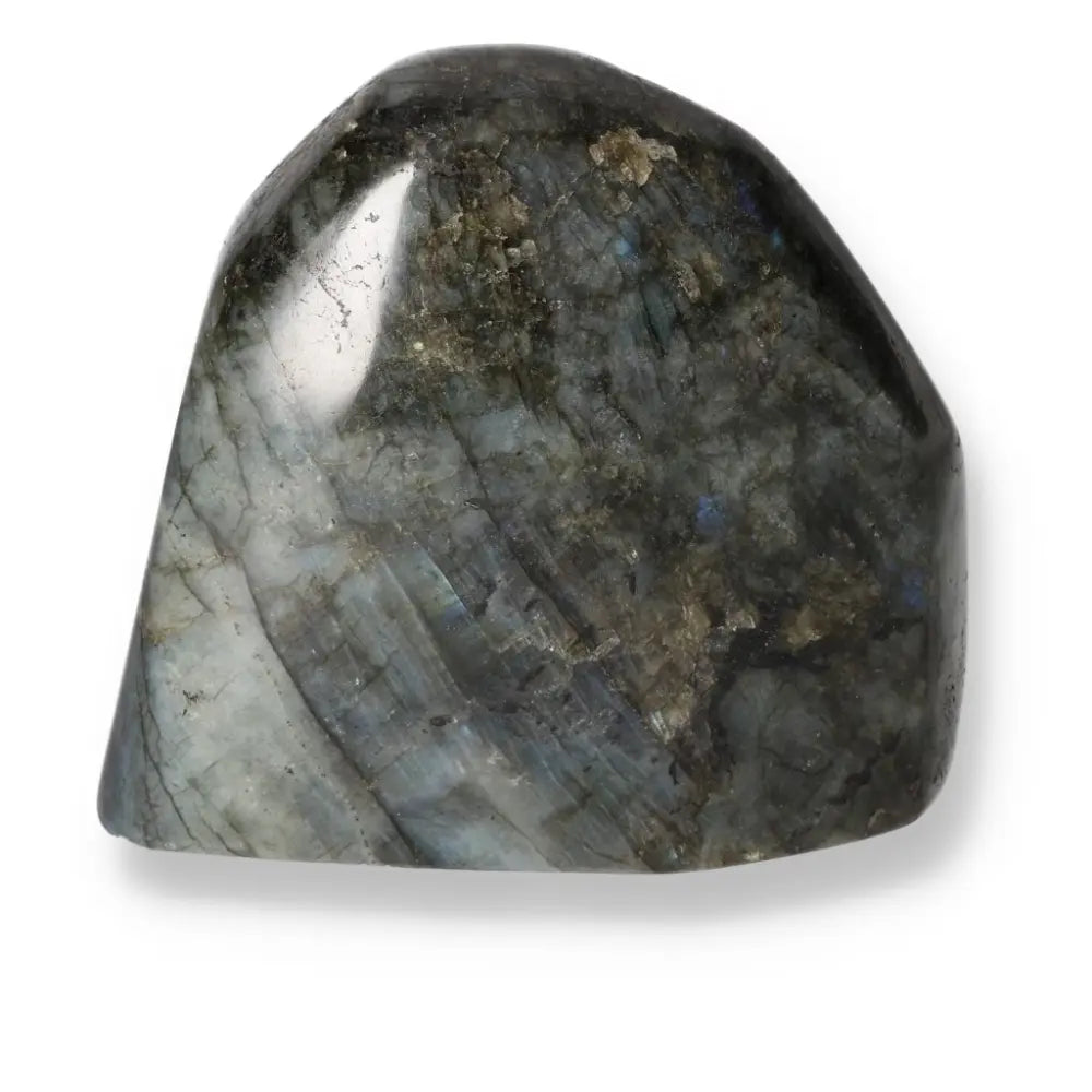 Polished Cut Base Labradorite by Sylvia Crystals, showcasing natural beauty and transformative energy with mesmerizing color flashes.
