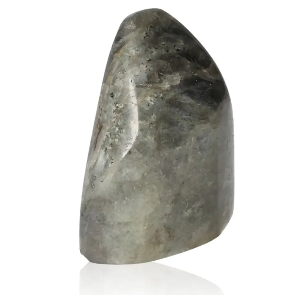 Labradorite polished cut base by Sylvia Crystals, featuring natural labradorite with enchanting color flashes, elegance, and energy.