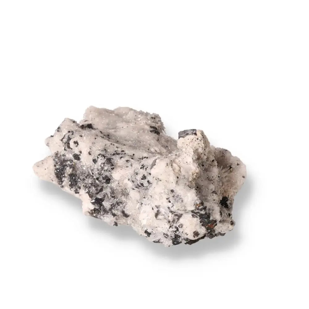 Quartz with Galena crystal for energy harmonization, blending translucent Quartz with ancient Galena for spiritual and physical balance.