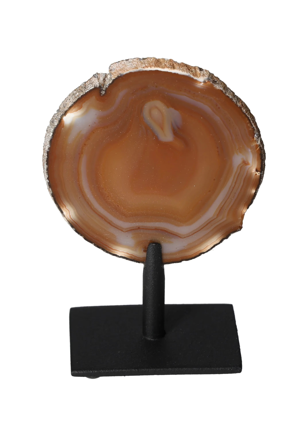 Thin Agate Slice Iron Base 635578 for energy balance and calming.