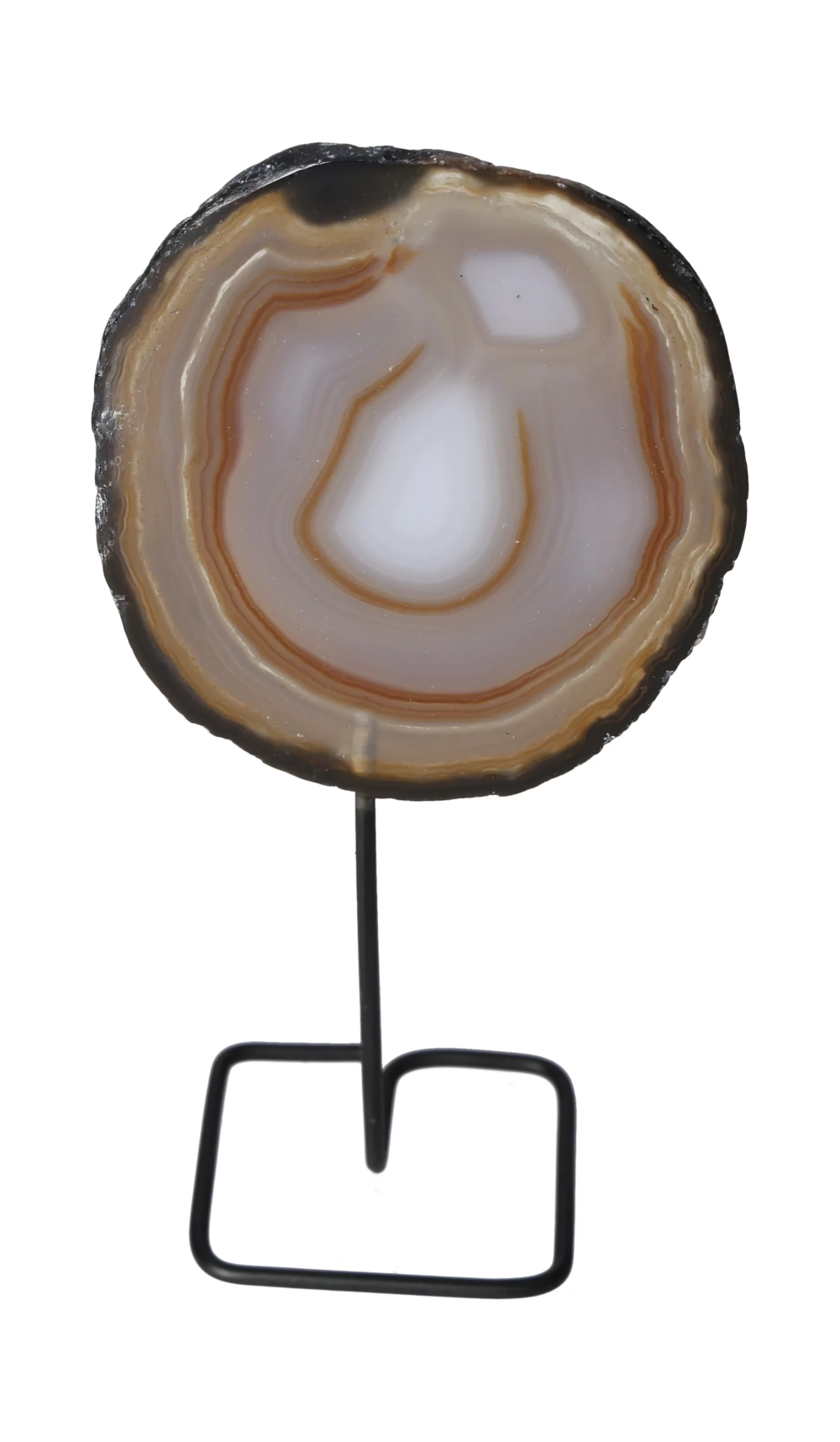 Thin Agate Slice Iron Base 635691 providing calming energy and balance