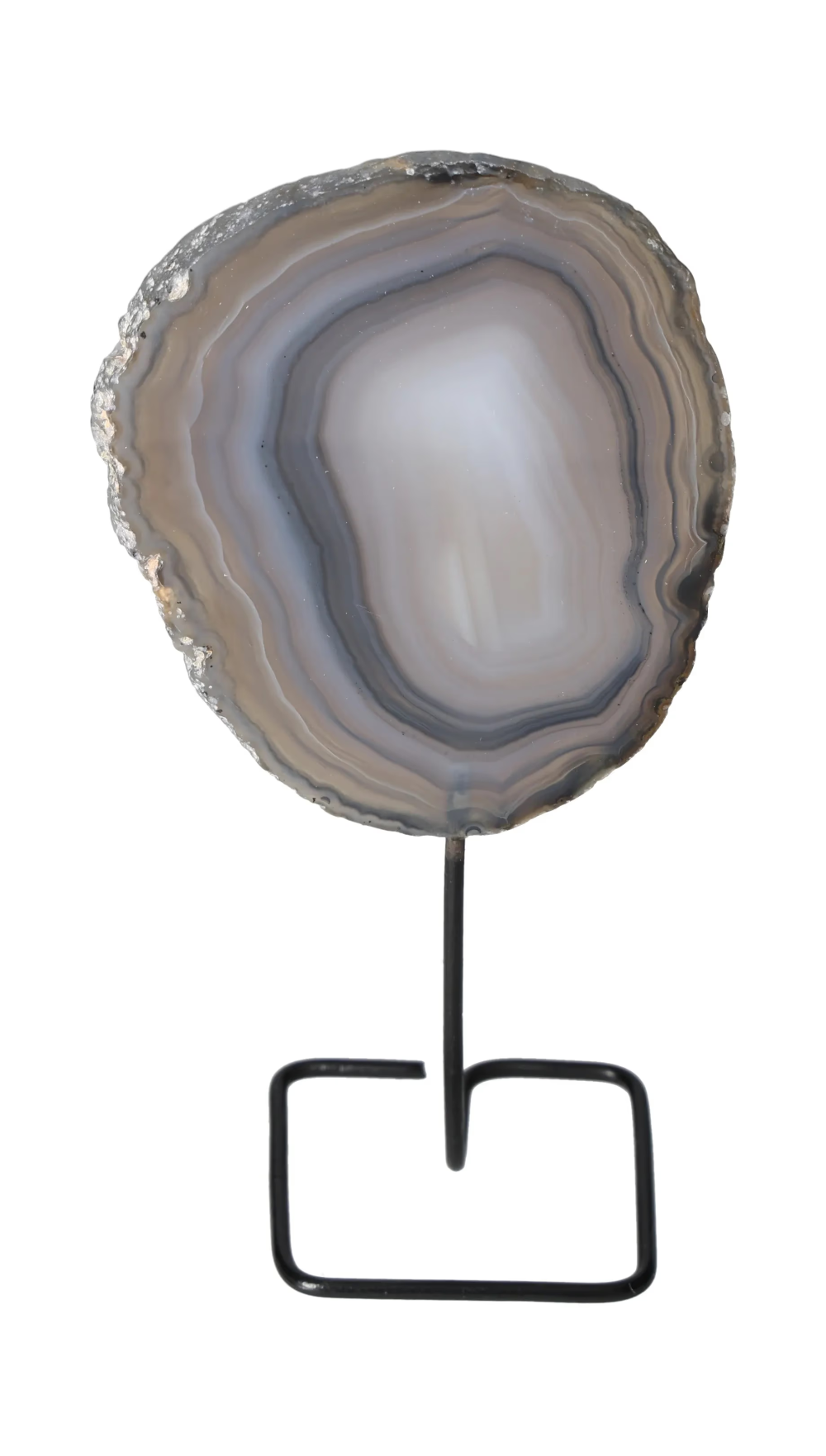 Thin Agate Slice Iron Base 635714 with soothing balance properties