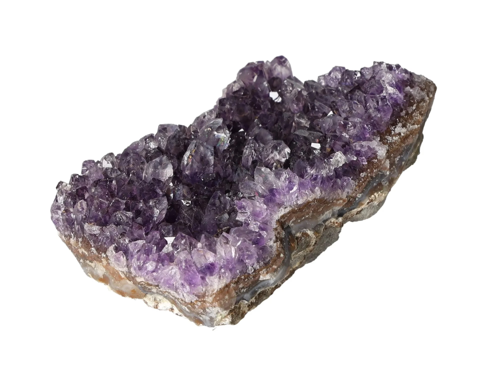 Amethyst Rough Druze 635998 for stress reduction, energy boost, concentration enhancement, and emotional stability.