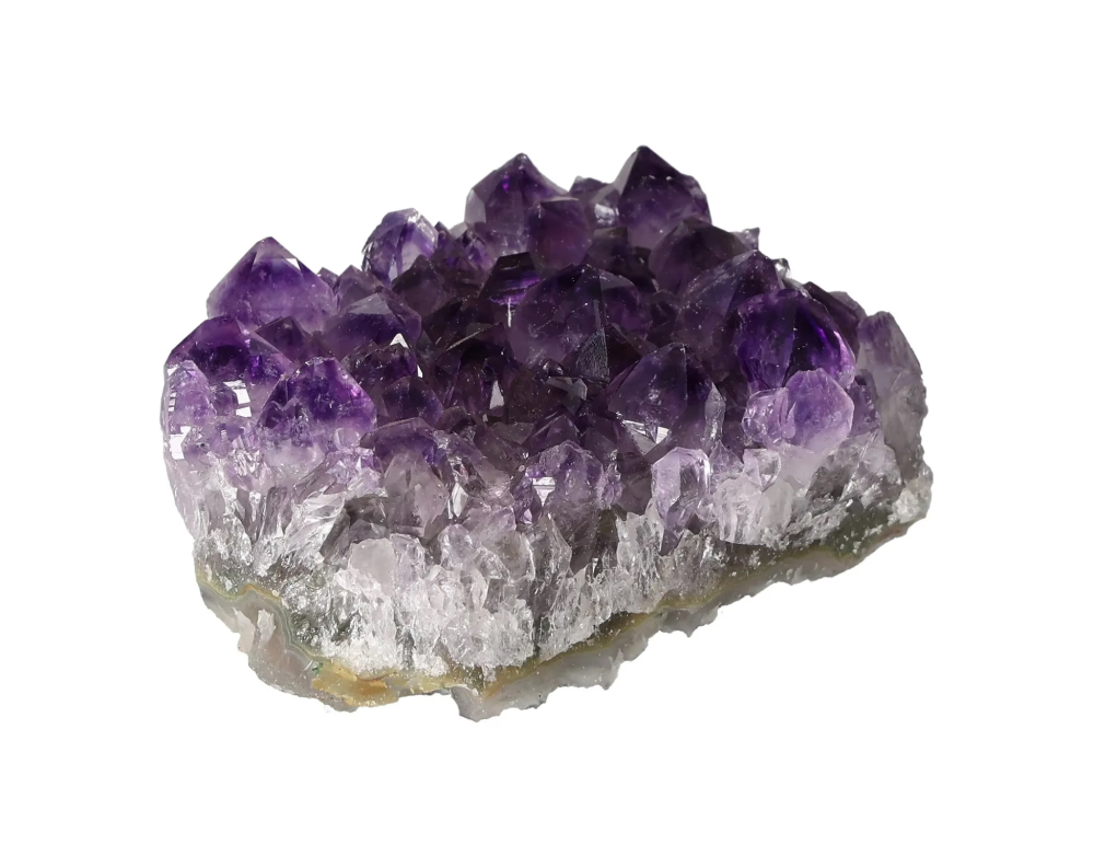 Amethyst Rough Druze 635998 with violet crystals, valued for stress reduction, energy boost, concentration, and emotional stability.