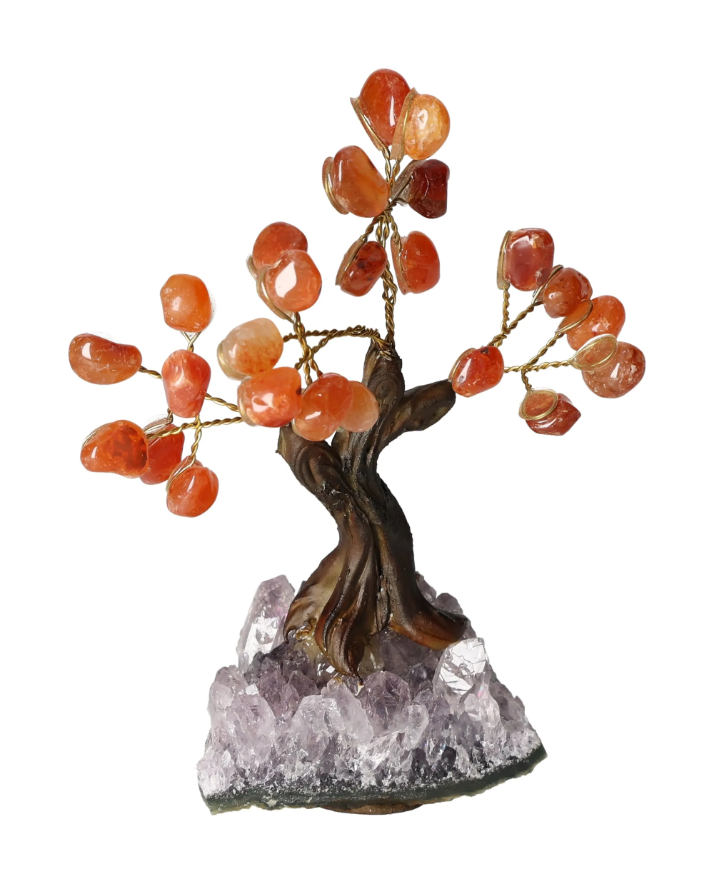 Cornelian Tree 13 cm 636070 energy booster, inspires goals and challenges with carnelian gemstones; perfect for motivation and courage.