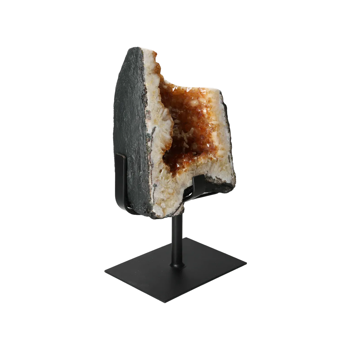 Worked Citine On Metal Base