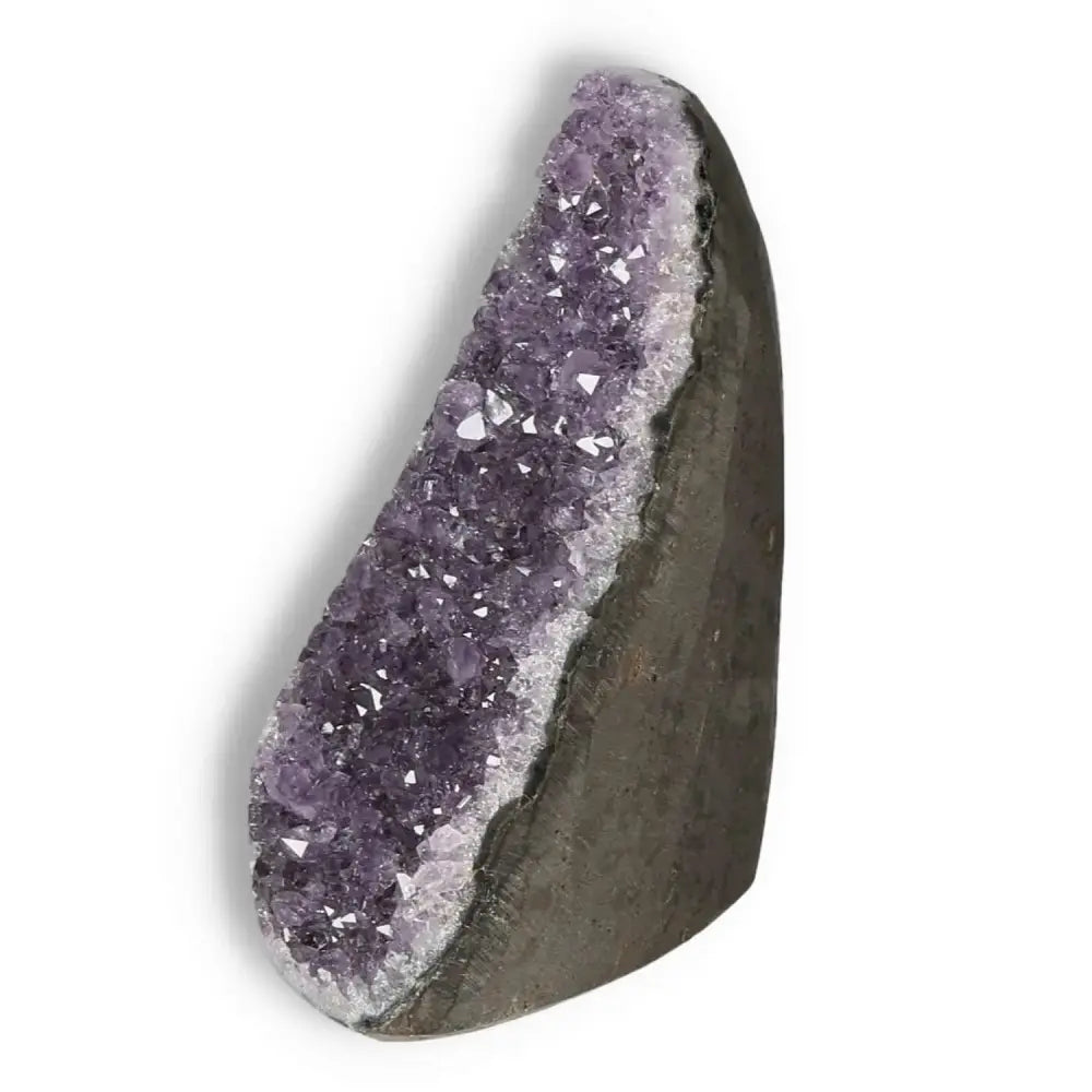 Stunning Amethyst Cut Base Geode by Sylvia Crystals, promotes serenity and focus, ideal for home decor and stress relief.