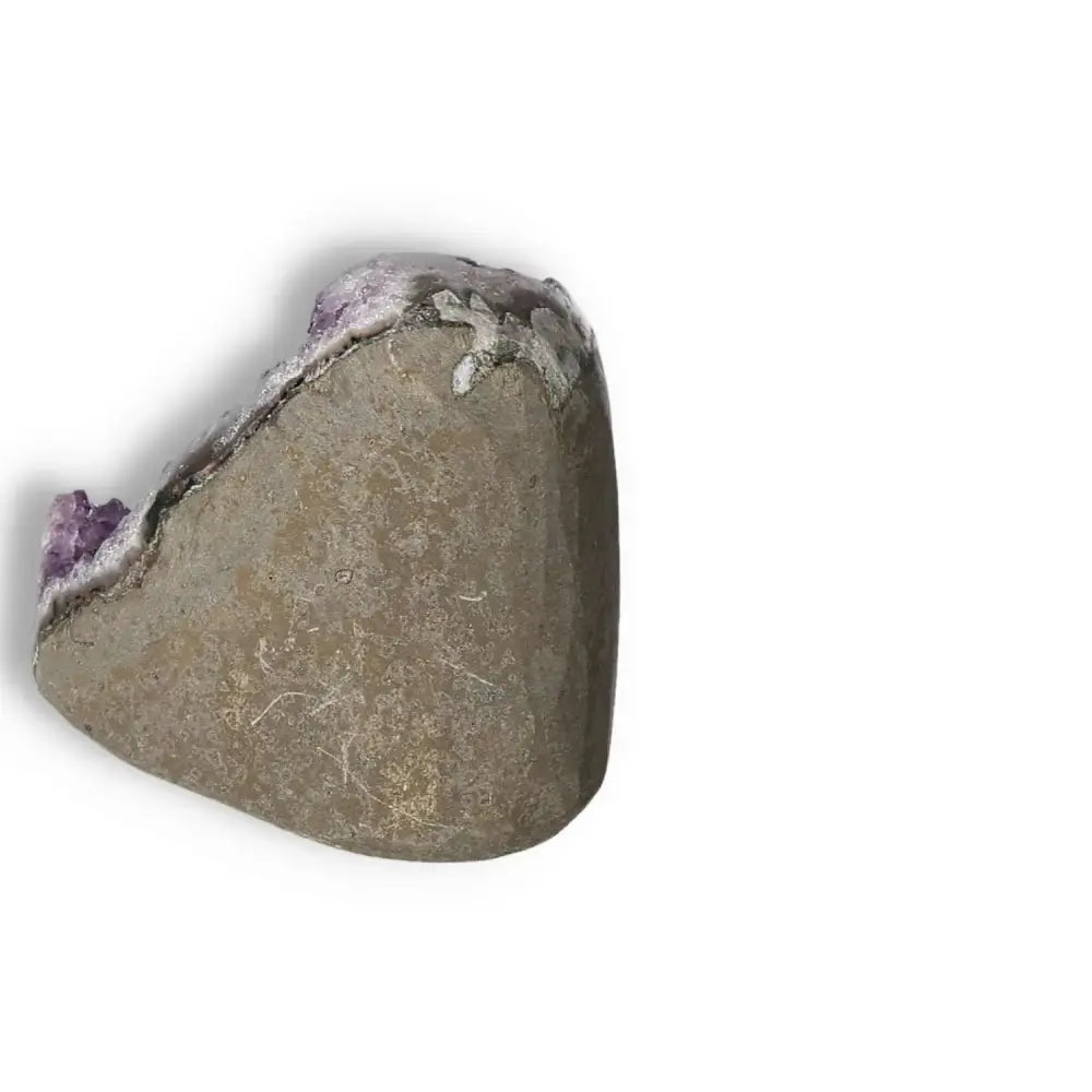Amethyst Cut Base Geode from Sylvia Crystals showcasing natural beauty and calming properties, ideal for stress reduction and energy enhancement.