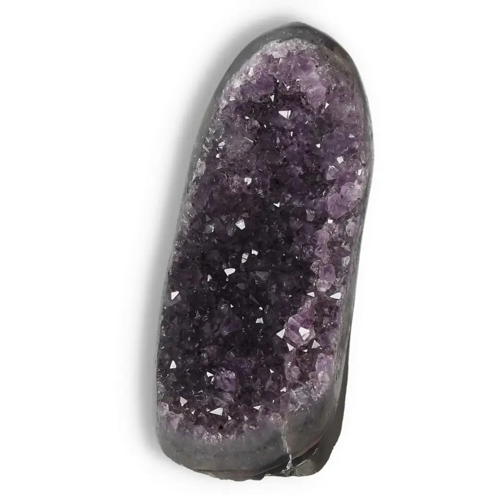 Amethyst Cut Base Geode from Sylvia Crystals, featuring deep purple hues and natural elegance, perfect for home decor.