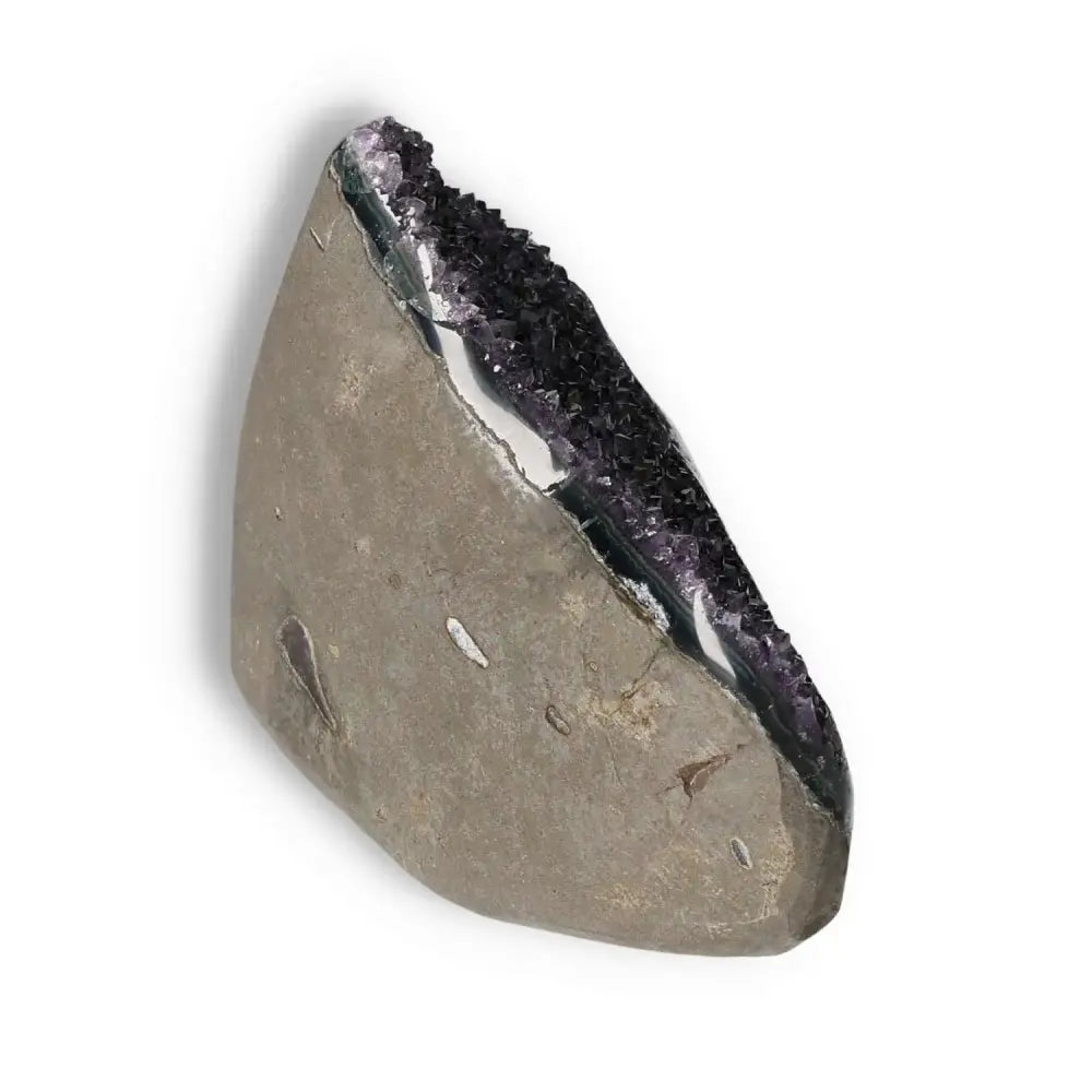 Amethyst Cut Base Geode, premium quality, Sylvia Crystals, luxury blend, natural stress reducer, energy enhancer