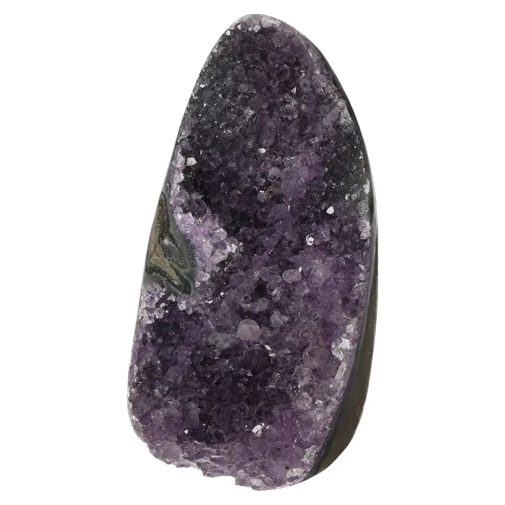 Amethyst Cut Base Geode from Sylvia Crystals, showcasing stunning purple crystals and natural beauty, perfect for home decor and spiritual energy.