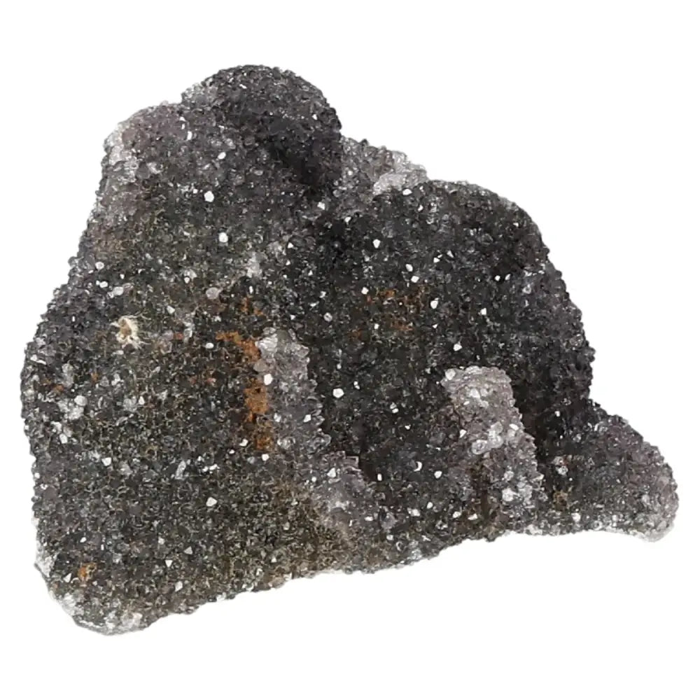 Shimmering dark Amethyst druzy crystal with sparkling quartz from Sylvia Crystals, showcasing deep mystic allure.