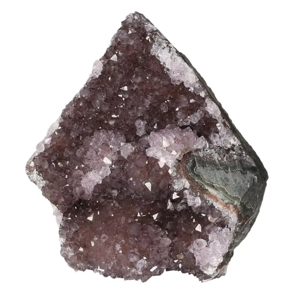 Amethyst Druze by Sylvia Crystals, showcasing deep purple hues and natural crystal formations.