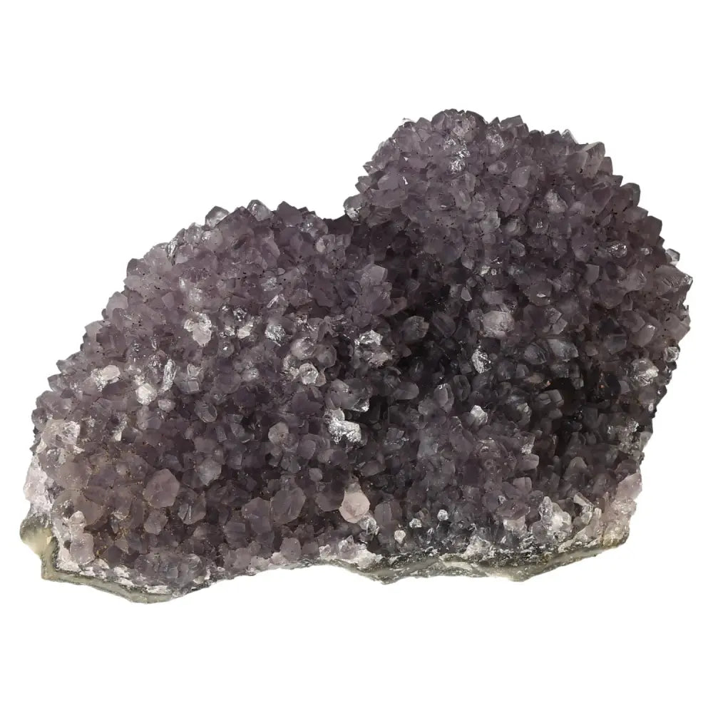 Amethyst Druze from Sylvia Crystals showcasing natural beauty, known for reducing stress and enhancing concentration and emotional stability.