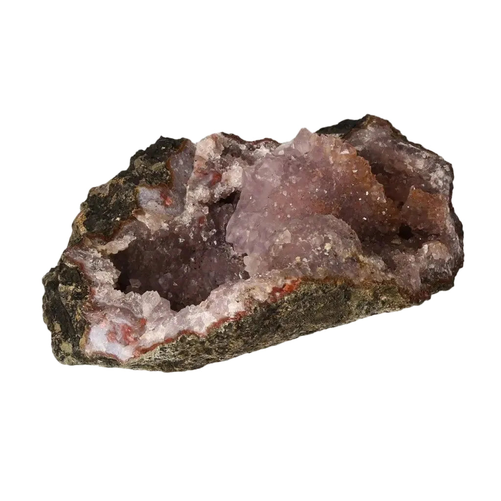 Amethyst Druze featuring glistening purple crystal clusters, known for its beauty and spiritual properties, ideal for meditation.