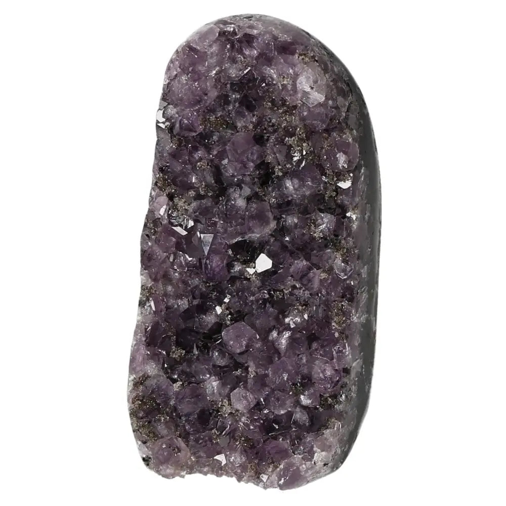 Exquisite Amethyst geode from Sylvia Crystals, showcasing natural purple hues and known for promoting tranquility and emotional stability.