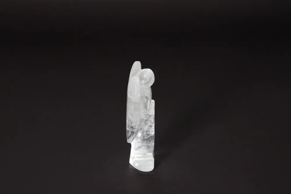 11 cm Angel Lemurian Quartz sculpture for stress relief, energy boost, concentration, and emotional stability.