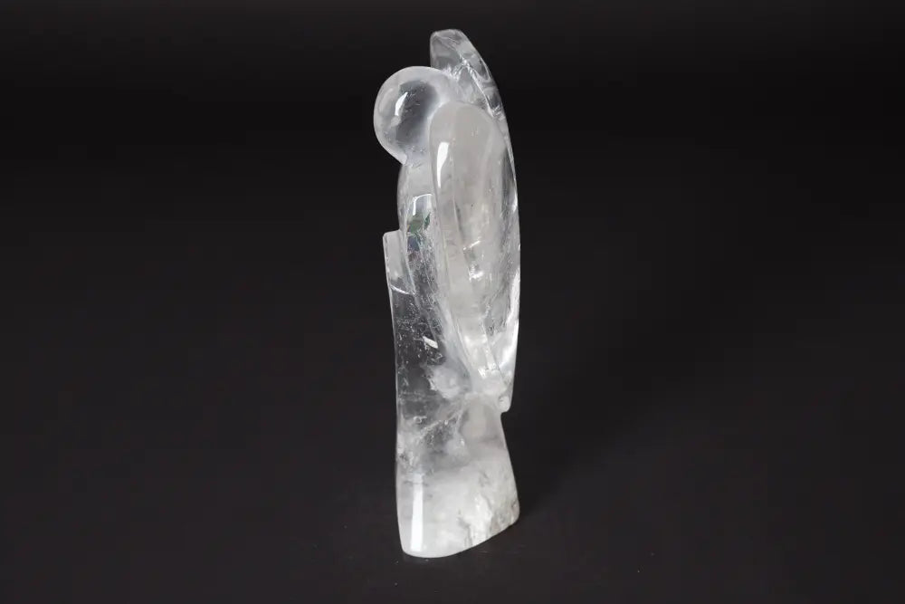 Angel Lemurian Quartz statue, 15 cm, known for stress reduction, energy boost, enhanced concentration, and emotional stability.