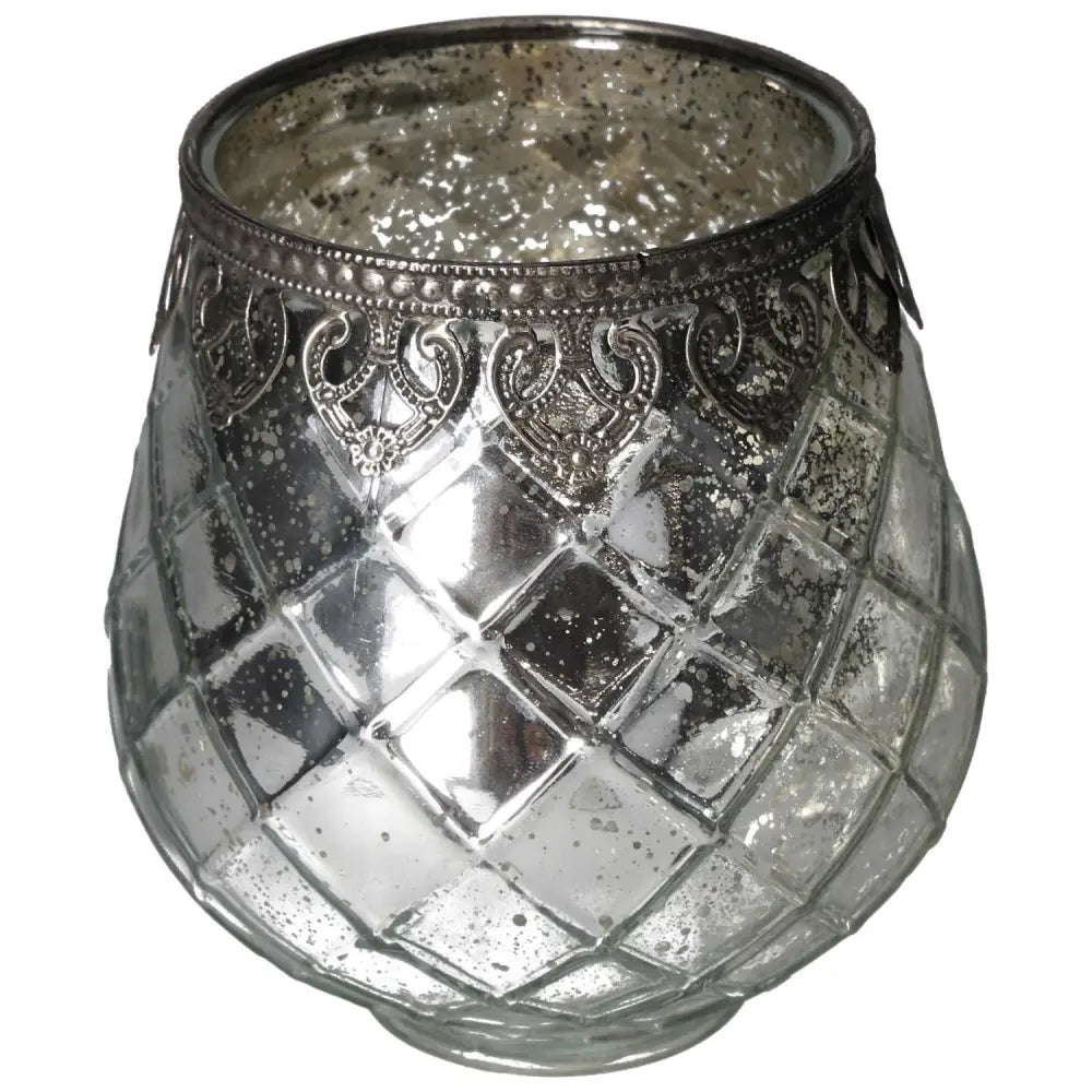Vintage crystal lantern with intricate metal detailing and antique finish, embodying luxury and timeless elegance.