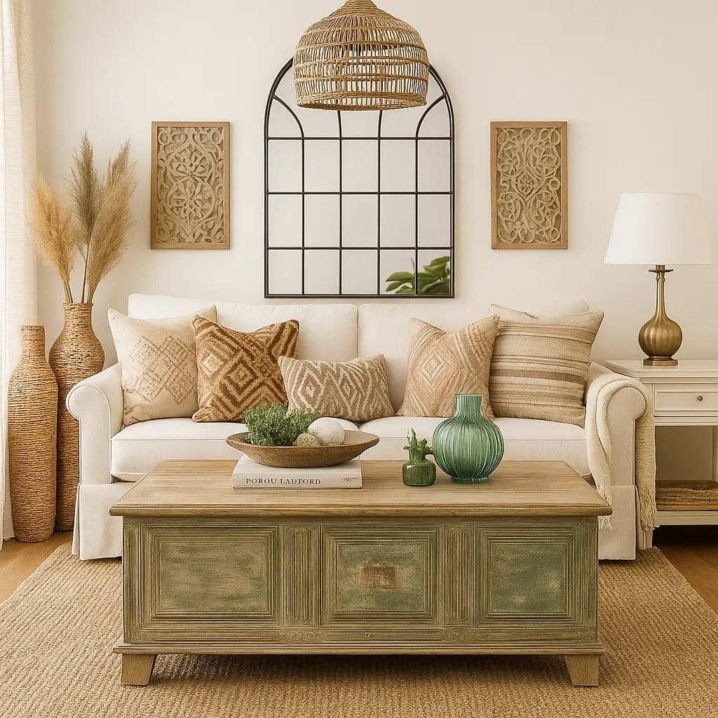 Antique Treasure Chest with Legs Sylvia Crystals Sp. z o.o.