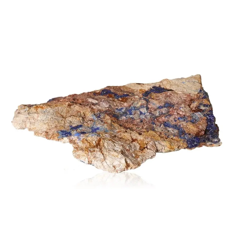 Azurite mineral specimen showcasing deep blue hues and unique patterns, known for enhancing mental clarity and self-awareness.