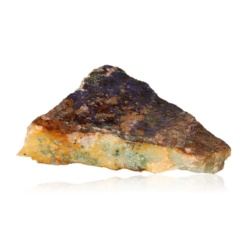 Deep blue Azurite crystal with unique patterns, ideal for boosting mental clarity and self-awareness, perfect for collectors and spiritual journeys.