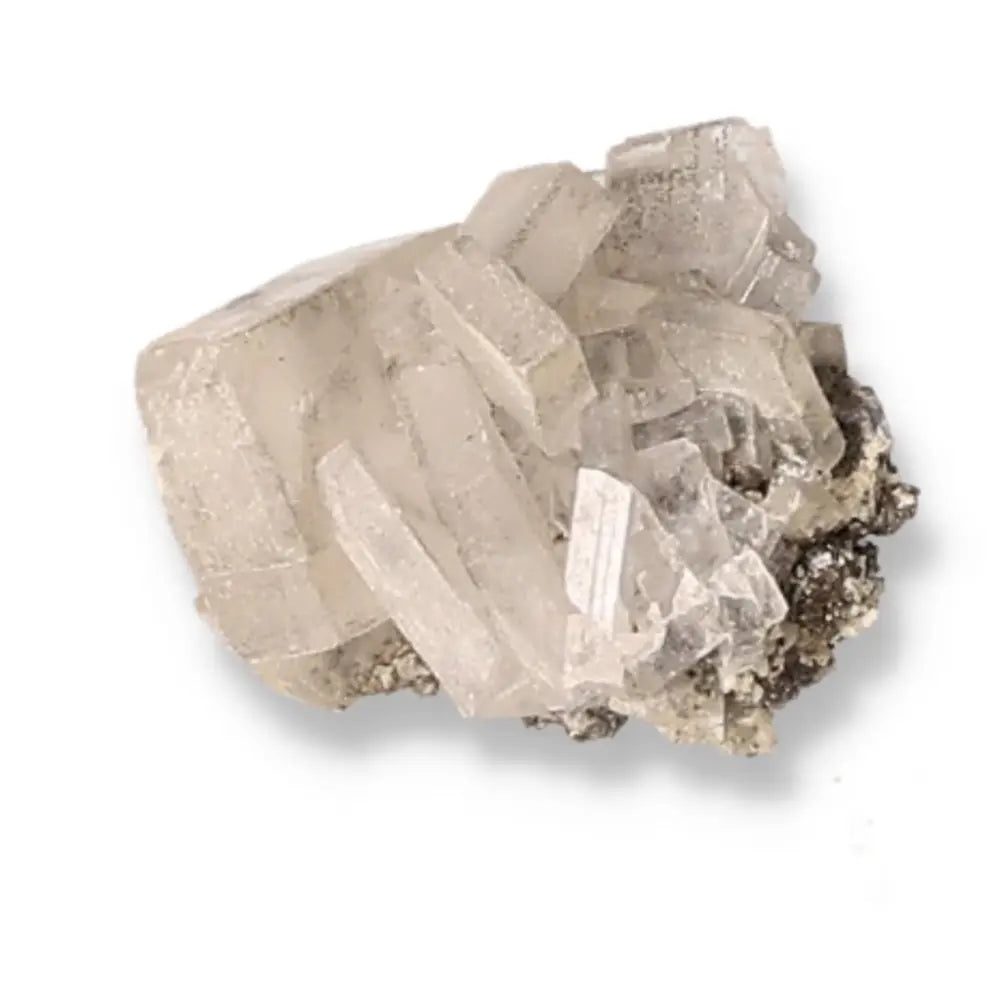 Natural barite crystal gemstone showcasing unique formation and serene energy for spiritual healing and transformation.