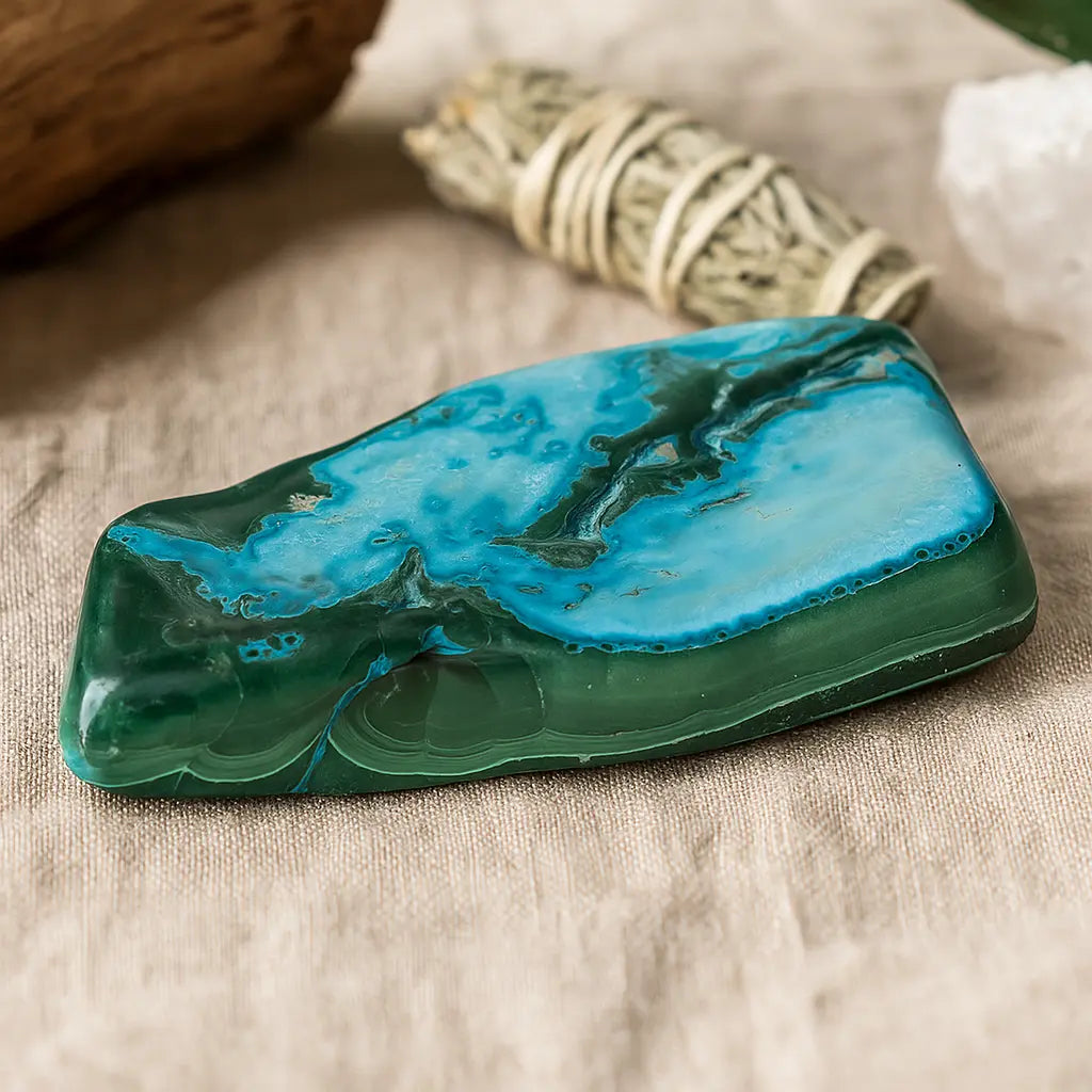 Blue Chrysocolla with Malachite Sylvia Crystals Sp. z o.o.