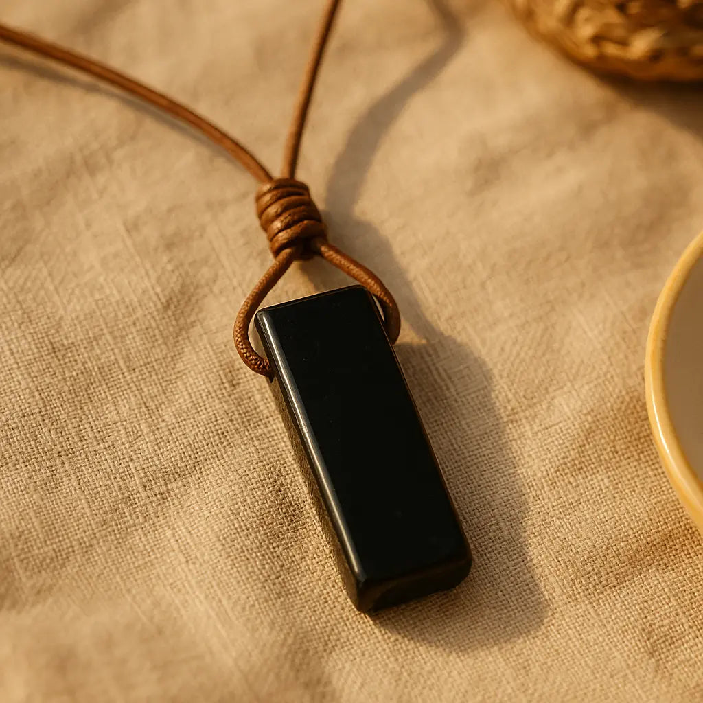 Boho Necklace Obsidian Sylvia Crystals Sp. z o.o.