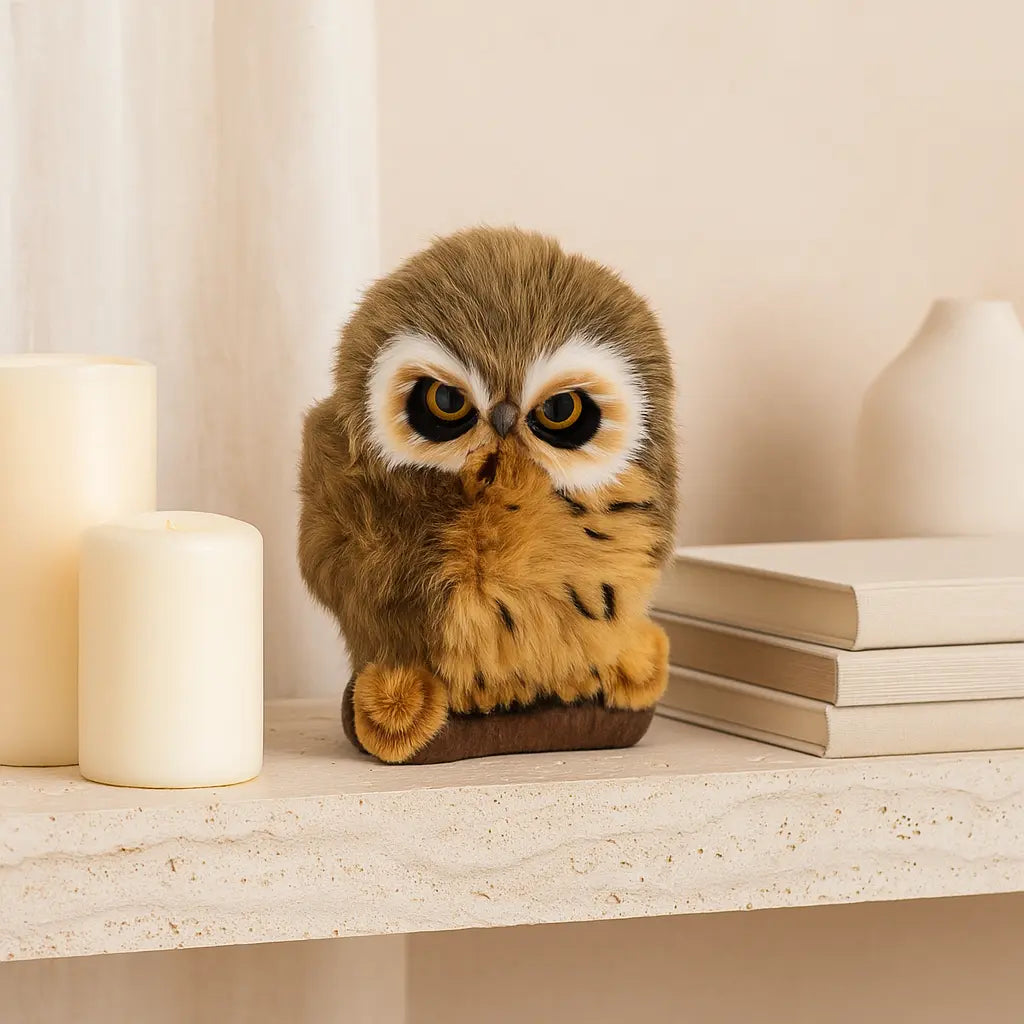 Brown Decorative Owl Figurine – Warmth and Wisdom for Your Space Sylvia Crystals Sp. z o.o.