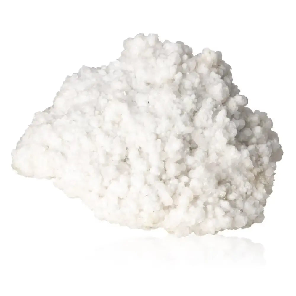 White calcite crystal for enhancing self-confidence, boosting motivation, and improving concentration; ideal for learning and energy.