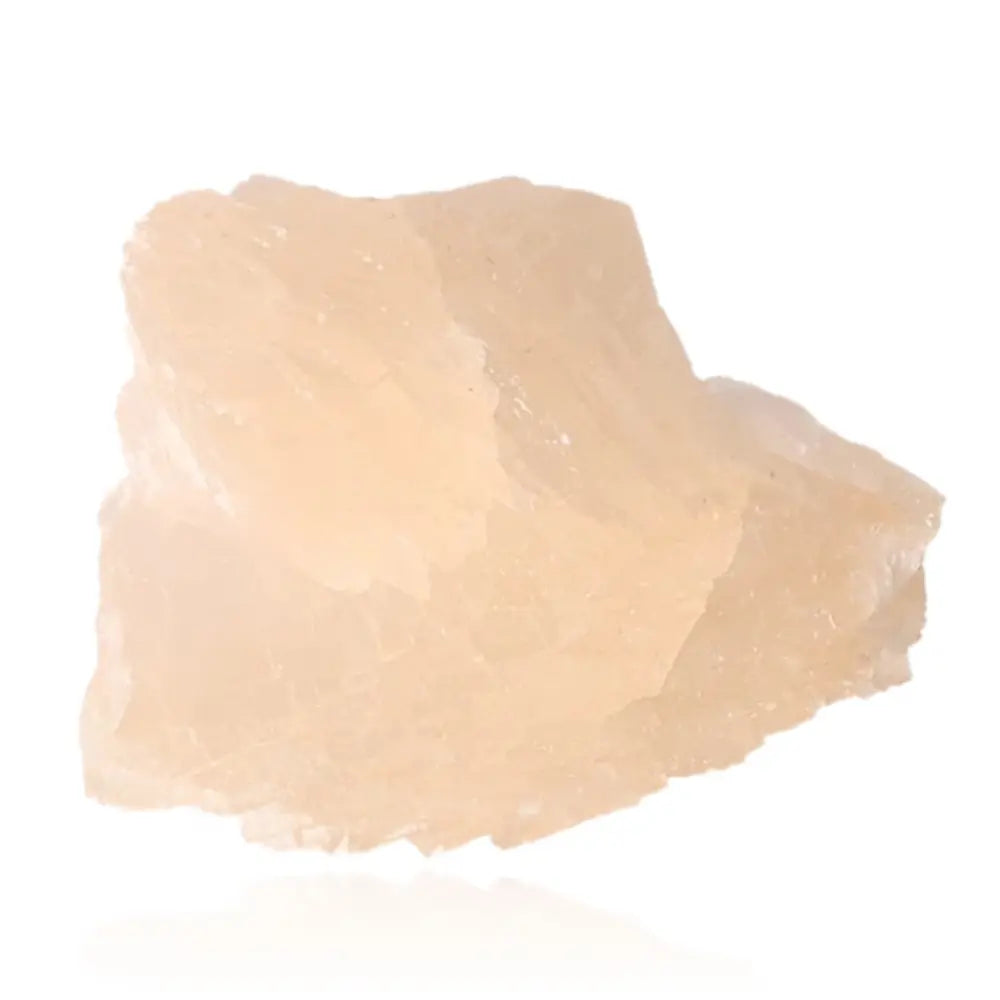 Honey Calcite gemstone from Sylvia Crystals, known for enhancing personal strength and clarity, with an empowering energy.