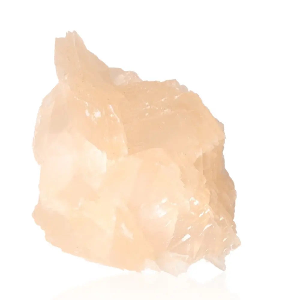 Luxury Honey Calcite crystal from Sylvia Crystals, known as the Stone of Confidence, enhances clarity and aligns with solar plexus and sacral chakras.