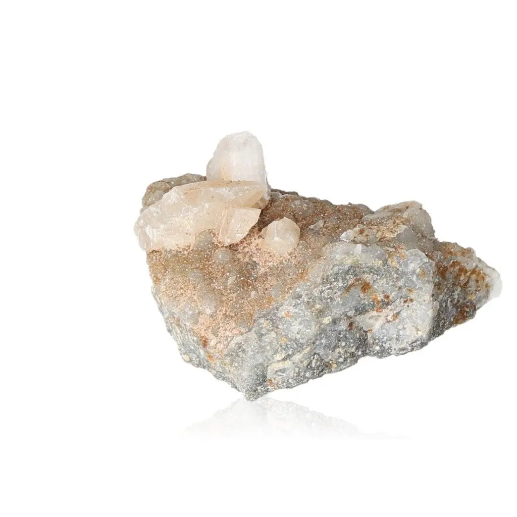 Premium Calcite with Quartz crystal from Sylvia Crystals, showcasing natural beauty and authenticity. Perfect for spiritual synergy.