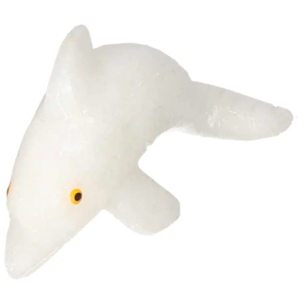 Carved Dolomite Dolphin figurine with sleek design, promoting luxury and emotional serenity, from Sylvia Crystals collection.
